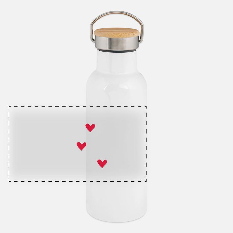 Bester Hund der Welt Panorama Thermosflasche mit Bambusdeckel