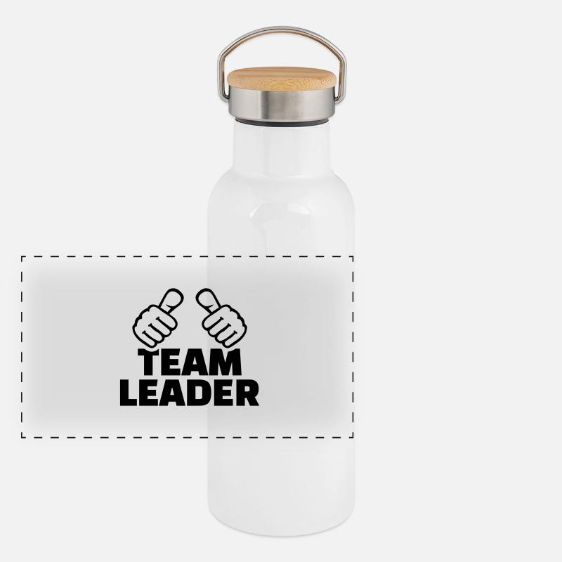 Teamleiter Panorama Thermosflasche mit Bambusdeckel