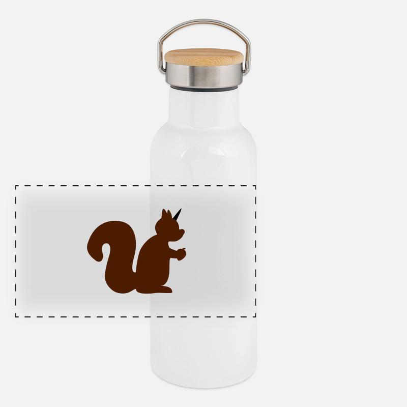 Unicorn squirrel Panoramic Thermal Bottle with Bamboo Lid