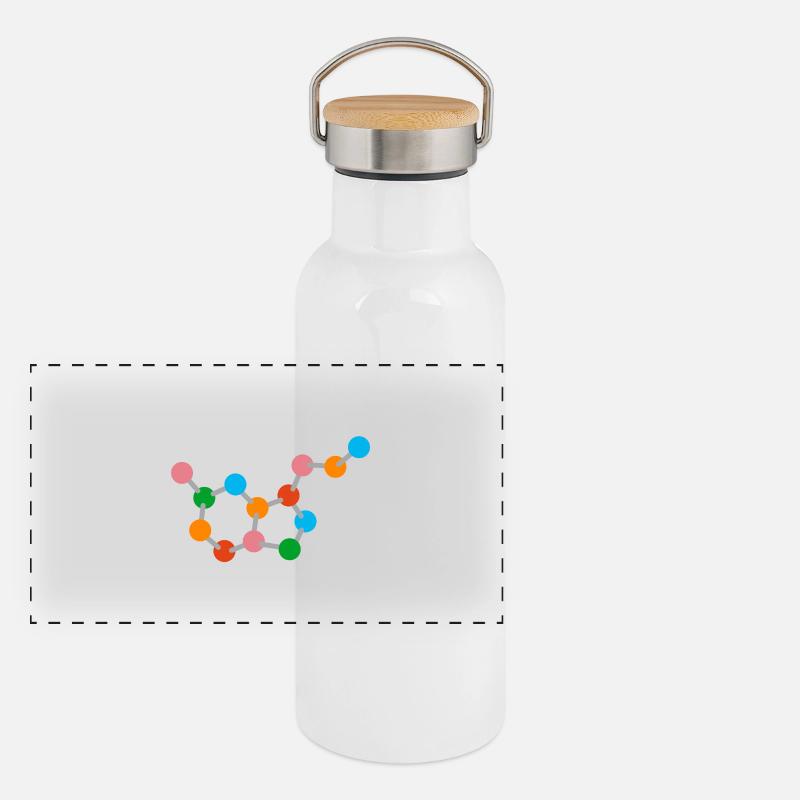 Molekül Panorama Thermosflasche mit Bambusdeckel