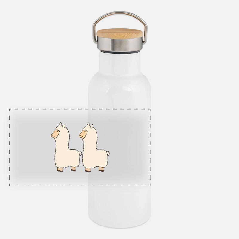 lama doppelpack Panorama Thermosflasche mit Bambusdeckel
