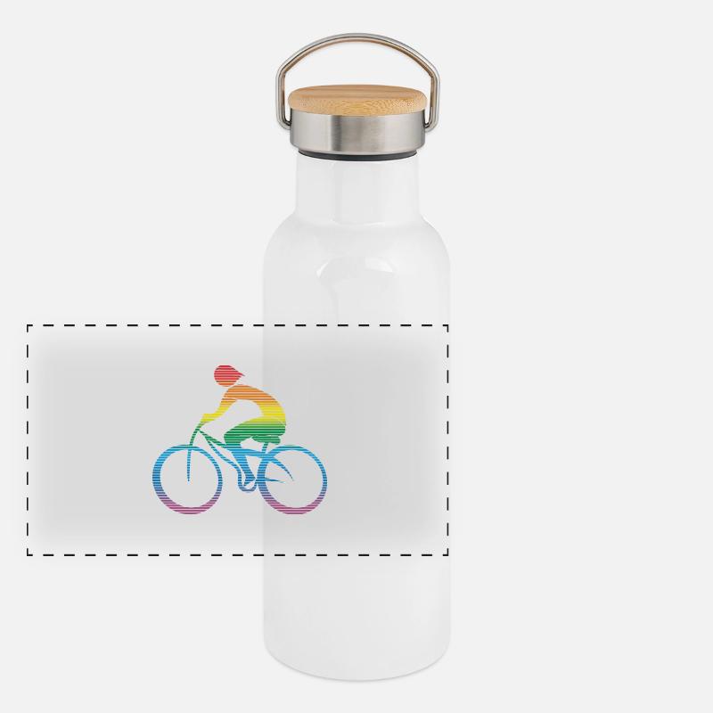Cyclist Panoramic Thermal Bottle with Bamboo Lid