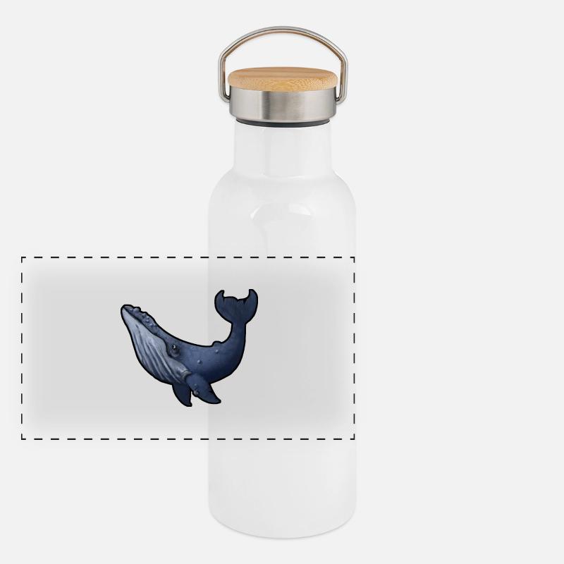 Panorama Thermosflasche mit Bambusdeckel