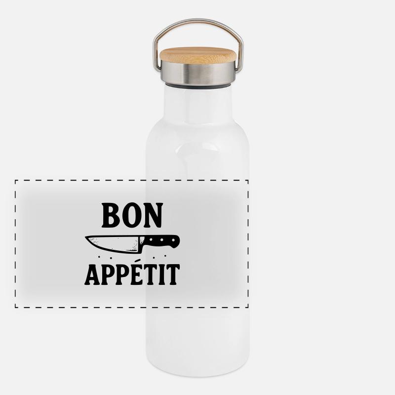 Guten Appetit Panorama Thermosflasche mit Bambusdeckel