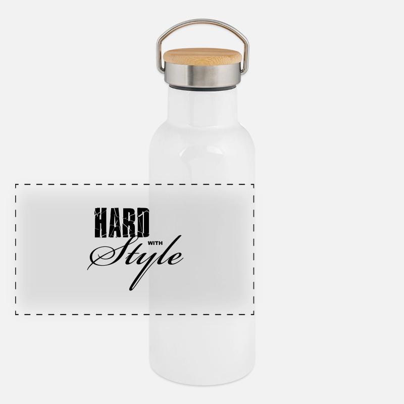 Hard with Style Panoramic Thermal Bottle with Bamboo Lid