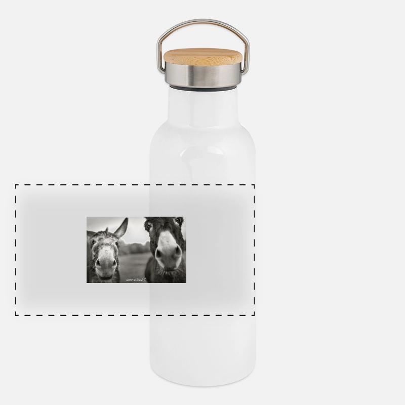 1200 Esel_Dudes Gourde isotherme avec bouchon en bambou