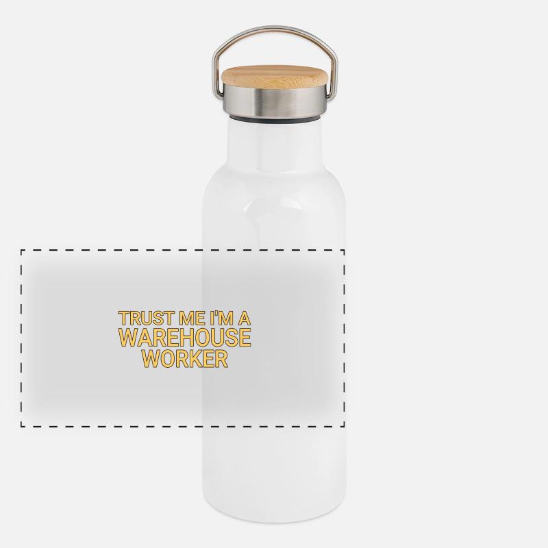Warehouse Worker Trust Me Panoramic Thermal Bottle with Bamboo Lid