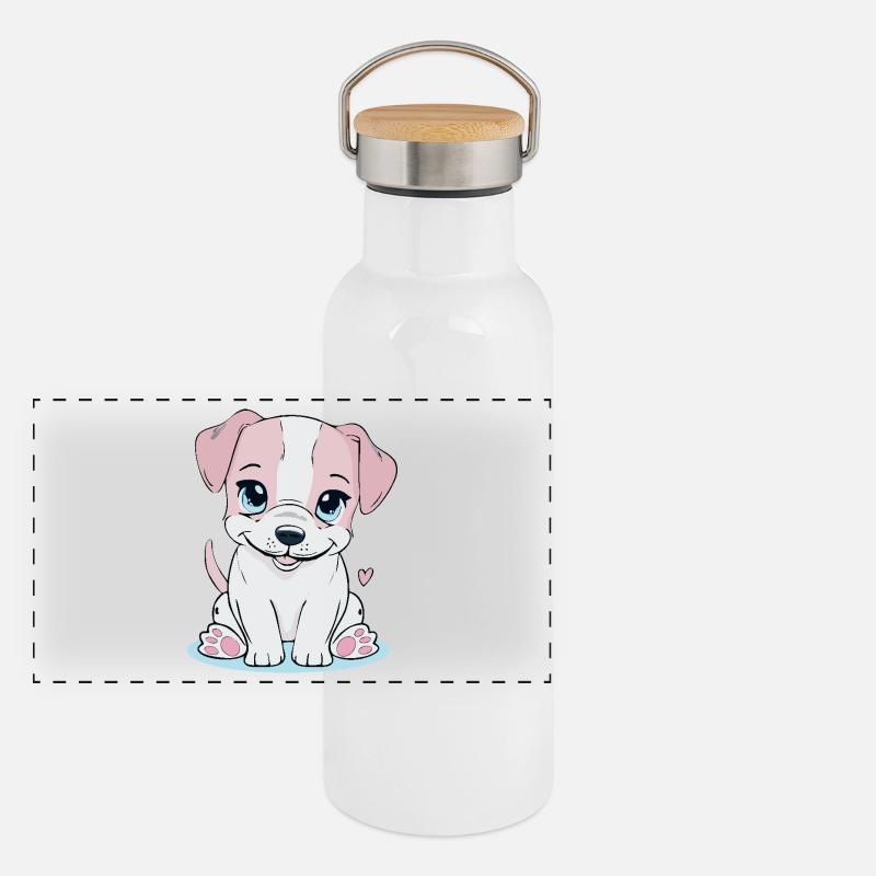 J’adore mon chiot Gourde isotherme avec bouchon en bambou