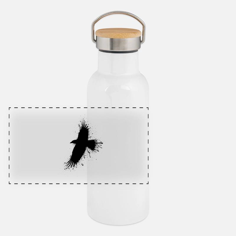 Ink Raven Panorama Thermosflasche mit Bambusdeckel