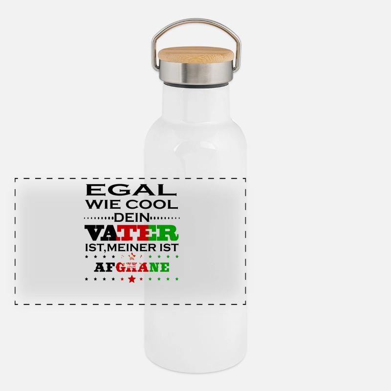 Egal wie cool vater geschenk Afghanistan Panorama Thermosflasche mit Bambusdeckel