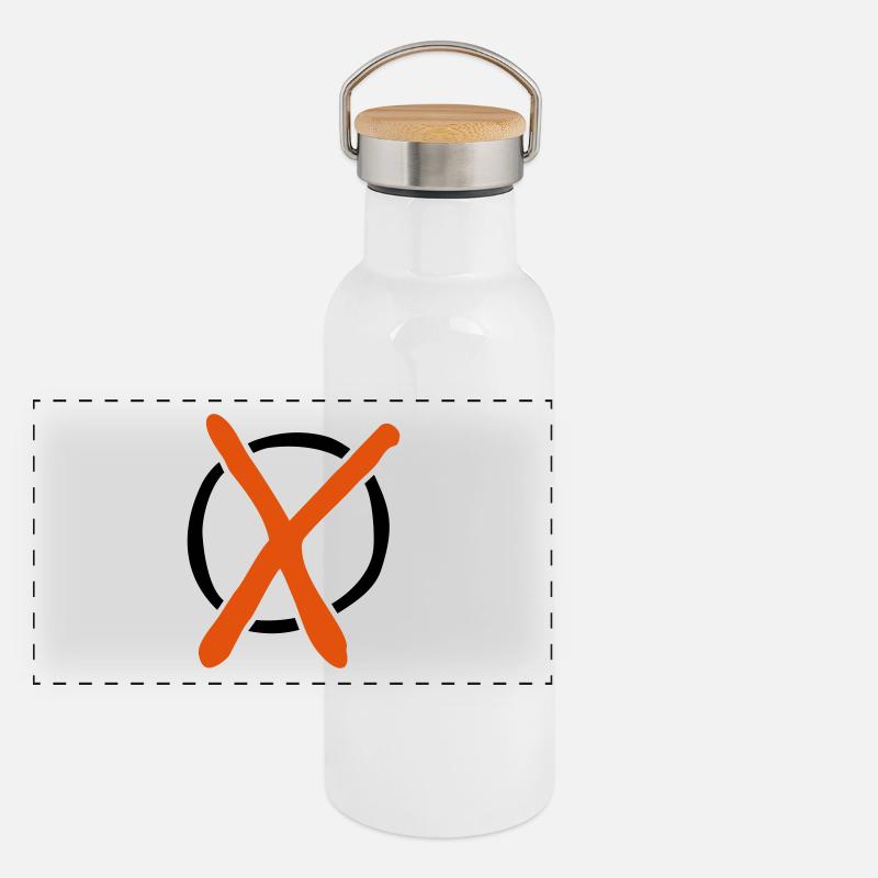 élection croix Gourde isotherme avec bouchon en bambou