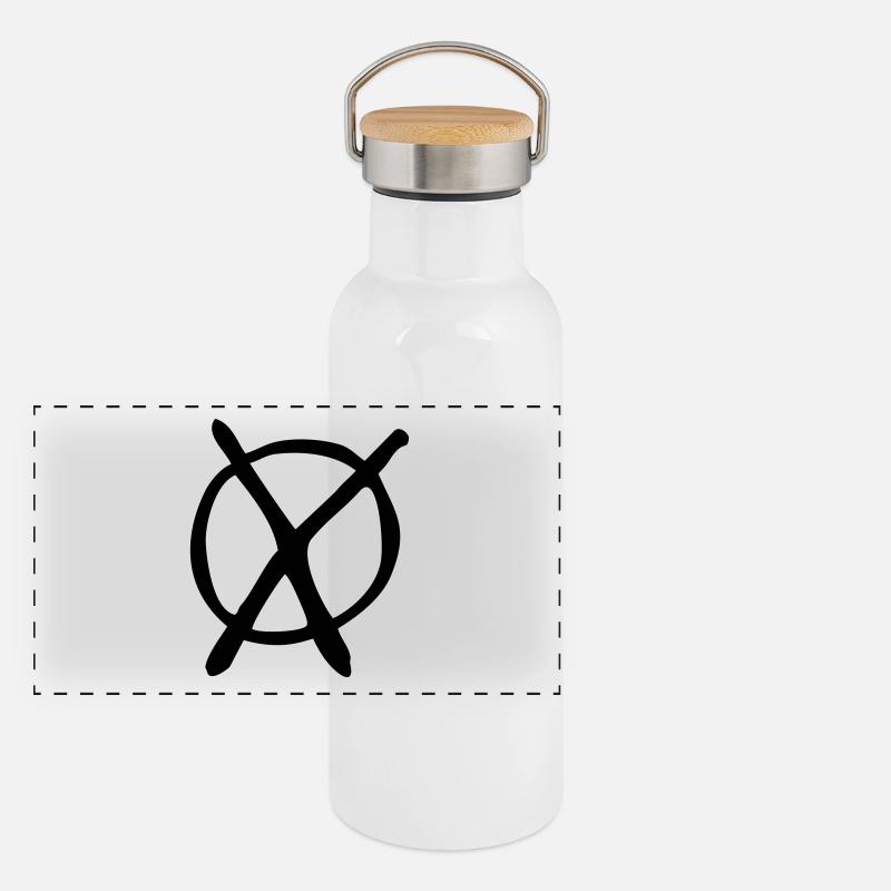 Wahl Partei Kreuz Panorama Thermosflasche mit Bambusdeckel