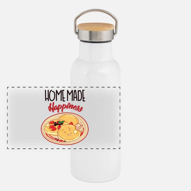 Hausgemachtes Glück Panorama Thermosflasche mit Bambusdeckel