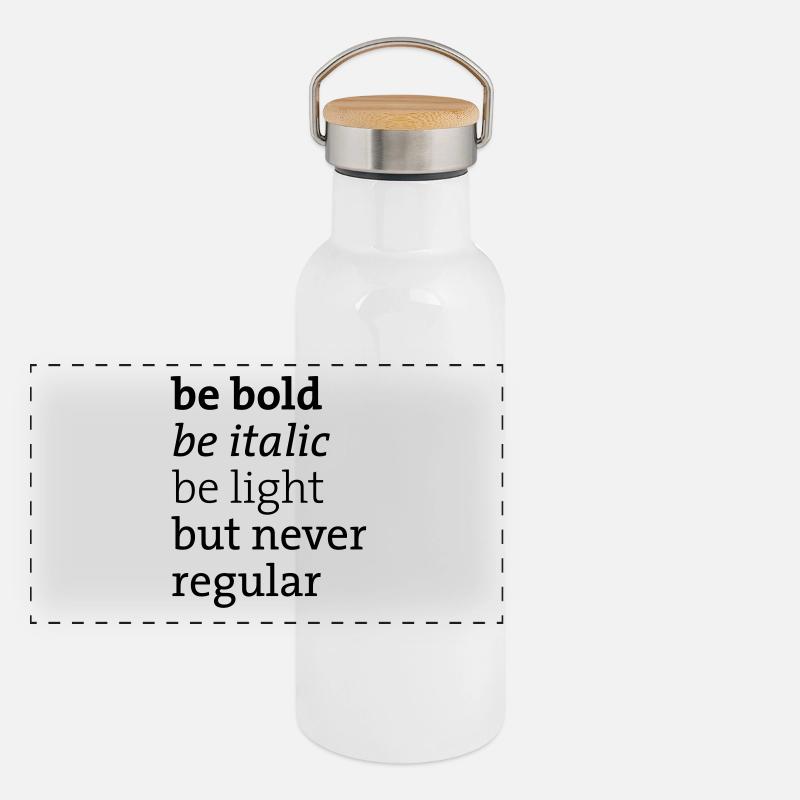 be never regular Panorama Thermosflasche mit Bambusdeckel
