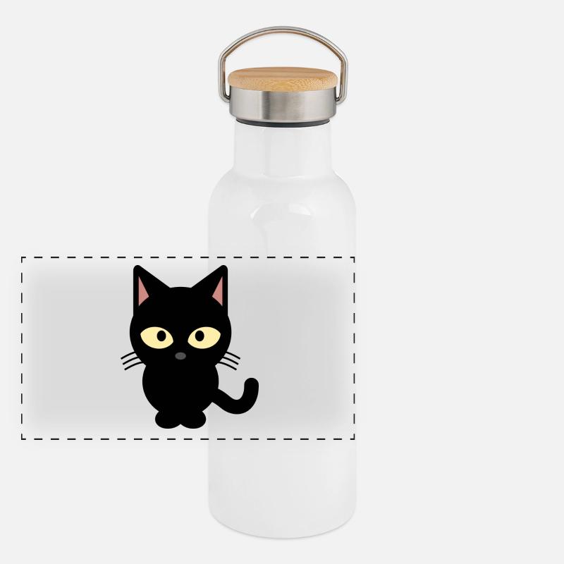 Chat bébé chat chat mignon Gourde isotherme avec bouchon en bambou