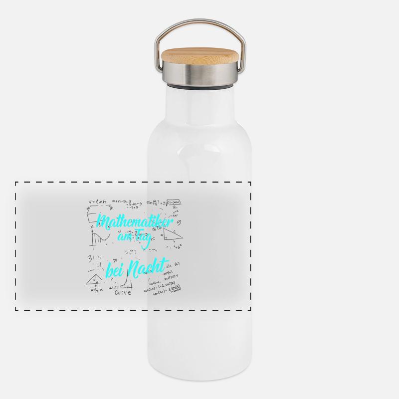 Mathematik Shirt · Mathematiker · Monster Jäger Panorama Thermosflasche mit Bambusdeckel