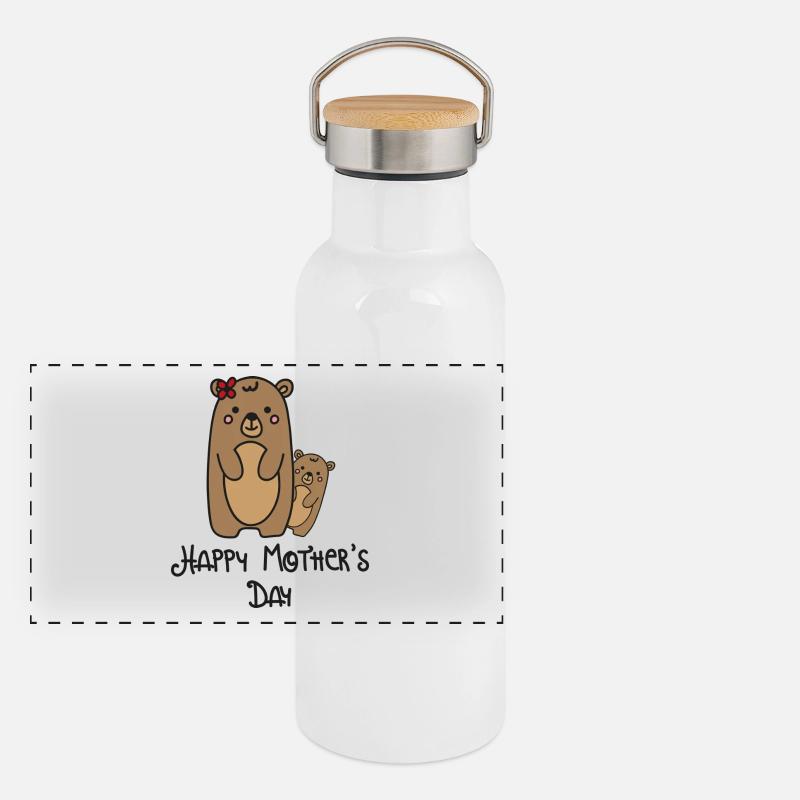 Mother's Day Panoramic Thermal Bottle with Bamboo Lid