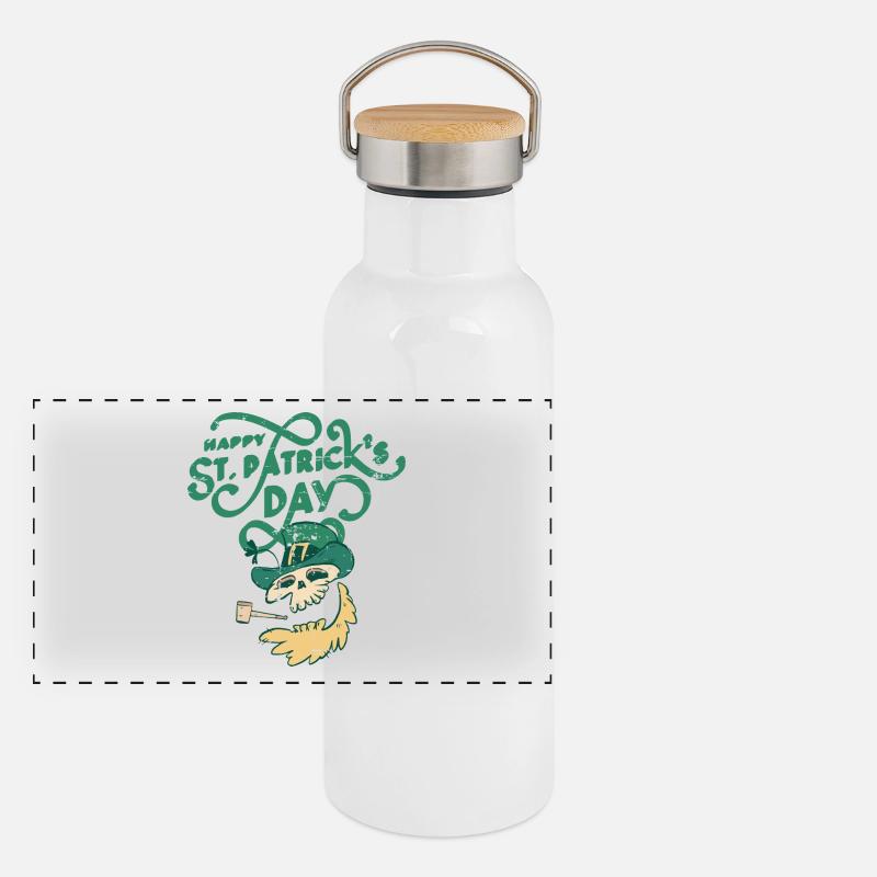 St Patrick's Day, Panoramic Thermal Bottle with Bamboo Lid