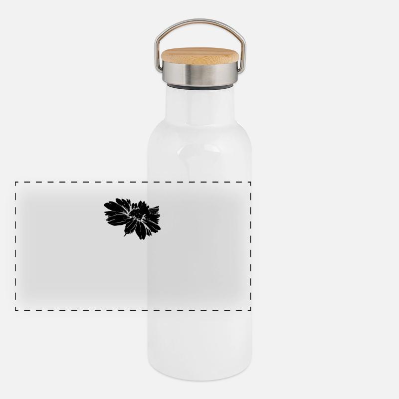 Biene Blüte Honigbiene Kamille Gänseblümchen Panorama Thermosflasche mit Bambusdeckel