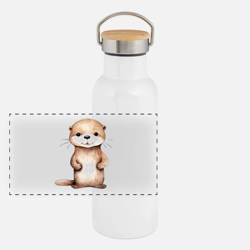 Classe Otter Otter Gourde isotherme avec bouchon en bambou