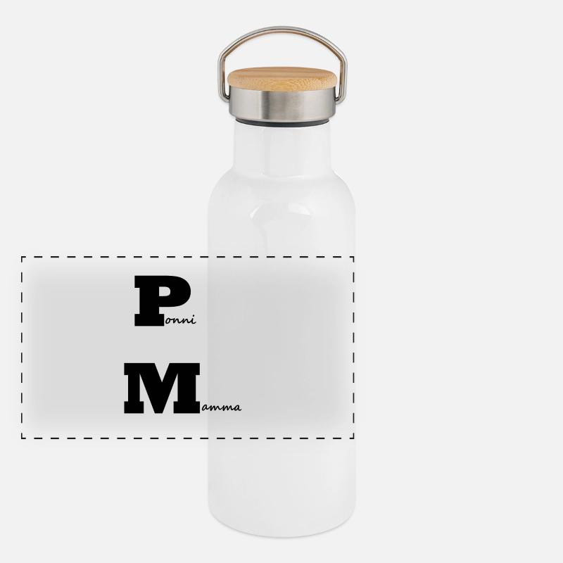 Panorama Thermosflasche mit Bambusdeckel