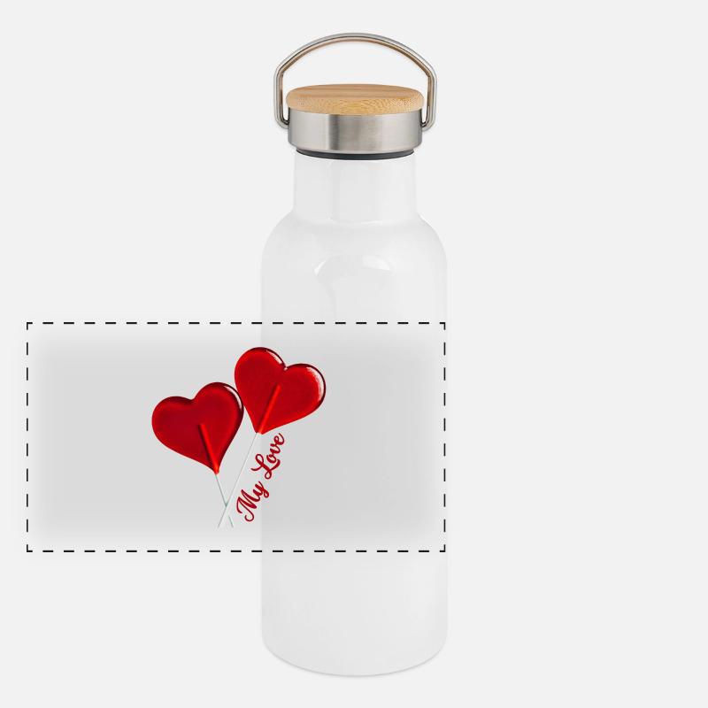 My Love Declaration Panoramic Thermal Bottle with Bamboo Lid