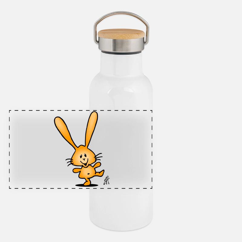 Gourde isotherme avec bouchon en bambou