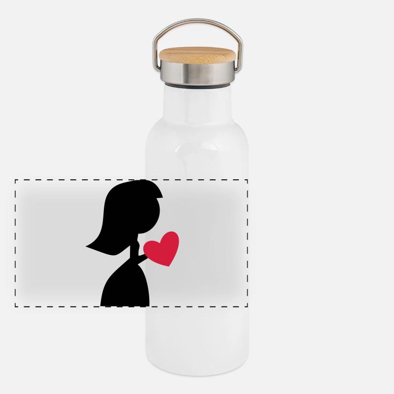 Braut Panorama Thermosflasche mit Bambusdeckel