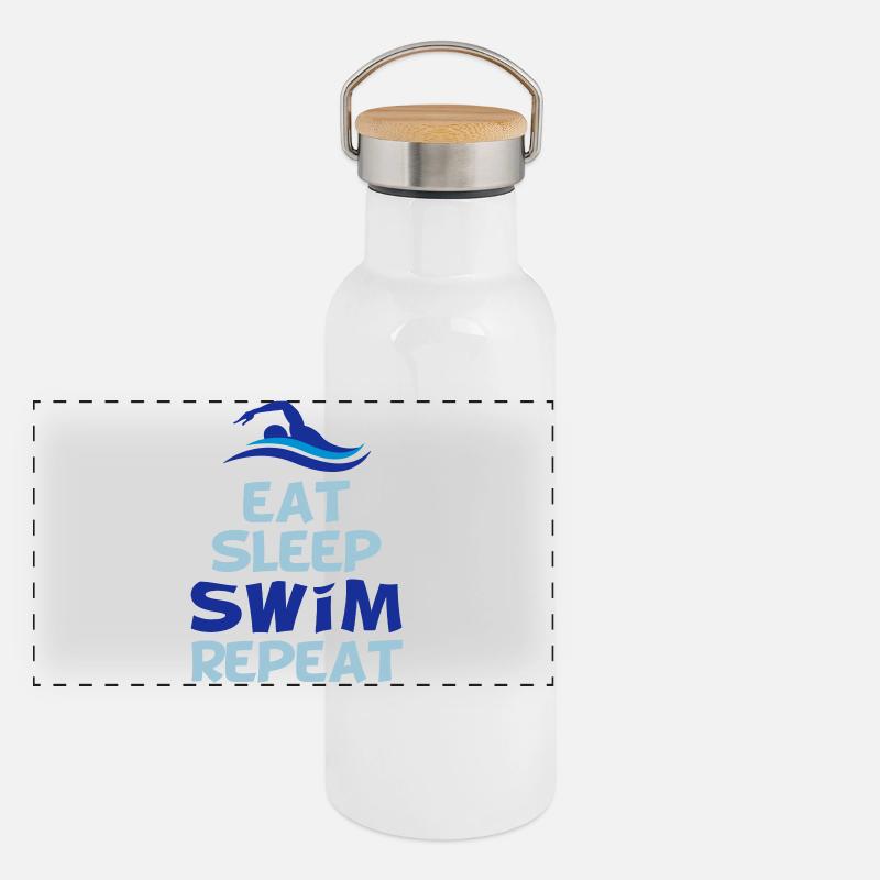 swim Panoramic Thermal Bottle with Bamboo Lid