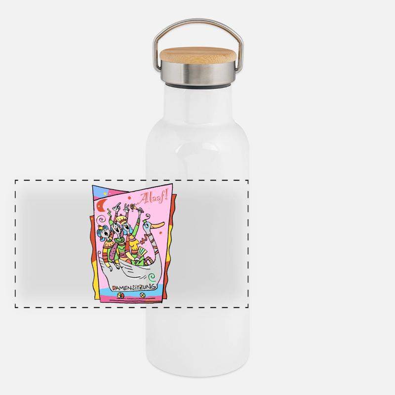 Panorama Thermosflasche mit Bambusdeckel