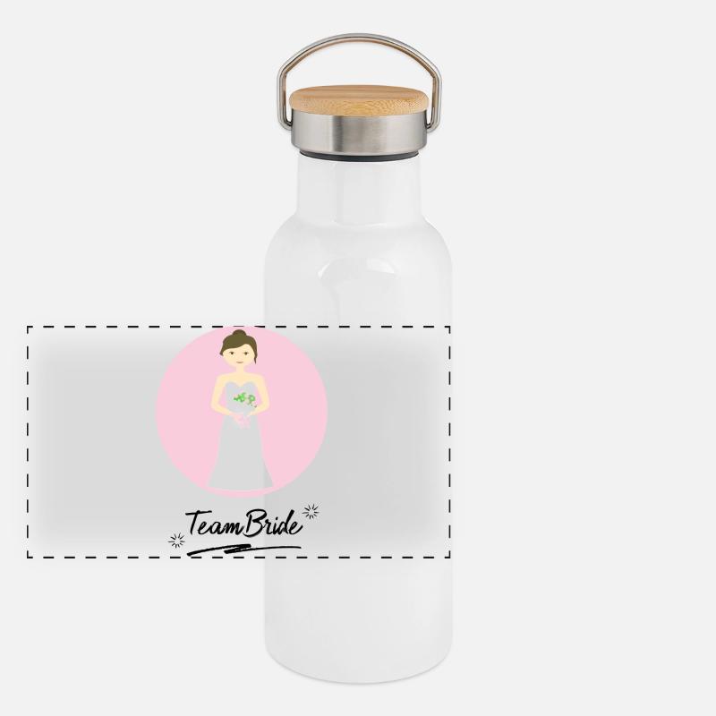 Panorama Thermosflasche mit Bambusdeckel