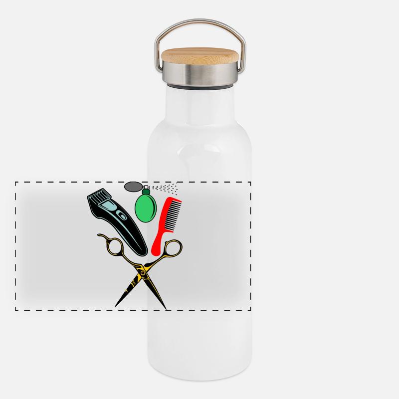 Peigne coloré, ciseaux, rasoir à l’odeur agréable Gourde isotherme avec bouchon en bambou