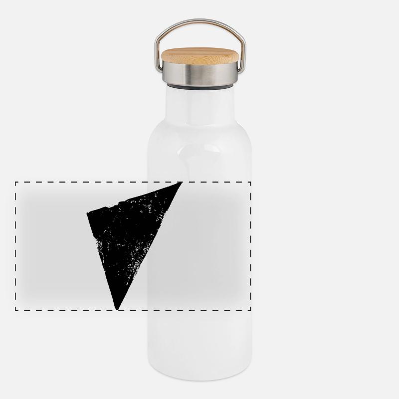 Dreieck | Polygon | Triangle Panorama Thermosflasche mit Bambusdeckel
