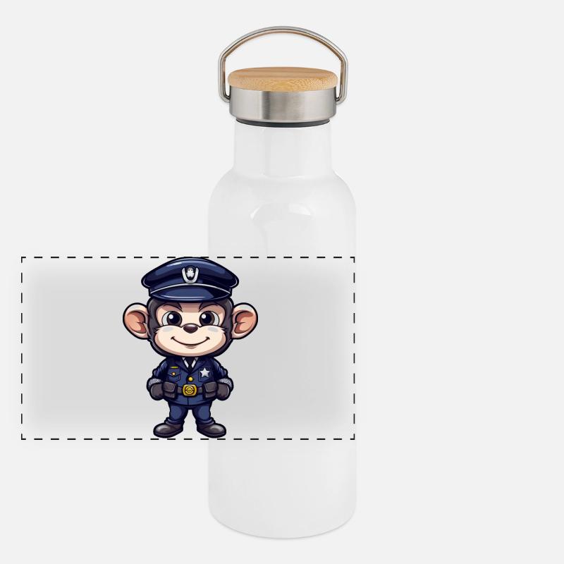 Panorama Thermosflasche mit Bambusdeckel