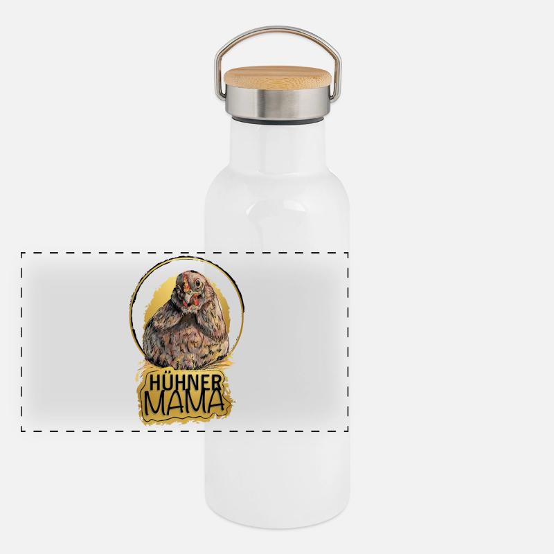 Chickens Mom Panoramic Thermal Bottle with Bamboo Lid