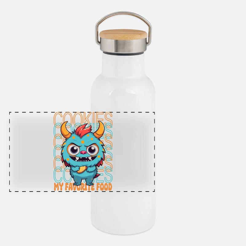 Sweet Biscuit Monster Panoramic Thermal Bottle with Bamboo Lid
