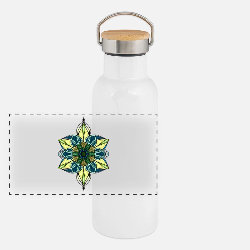 Ornament Panoramic Thermal Bottle with Bamboo Lid