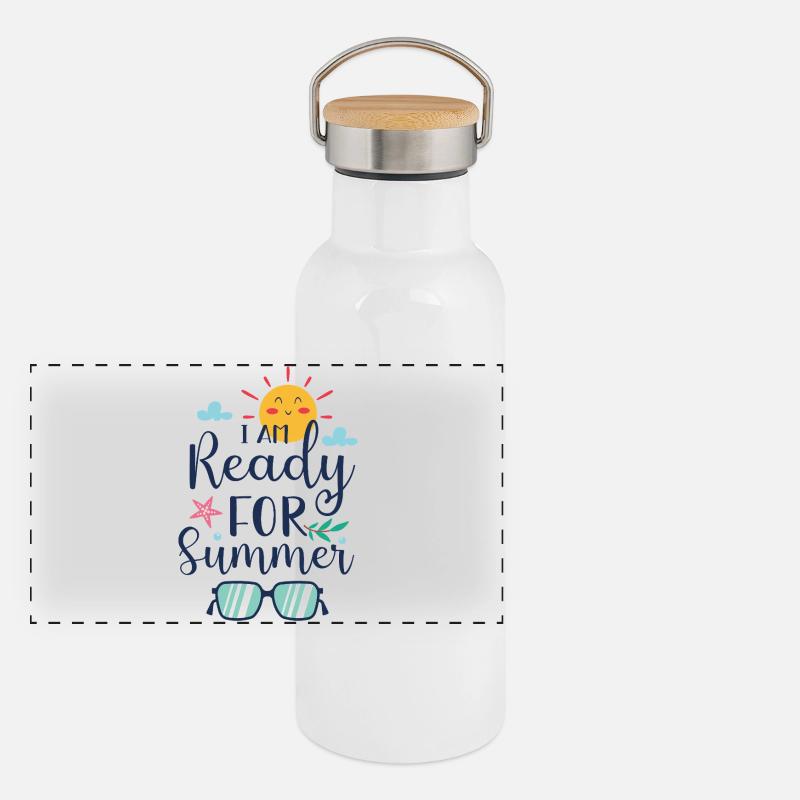 I am Ready for Summer Panoramic Thermal Bottle with Bamboo Lid