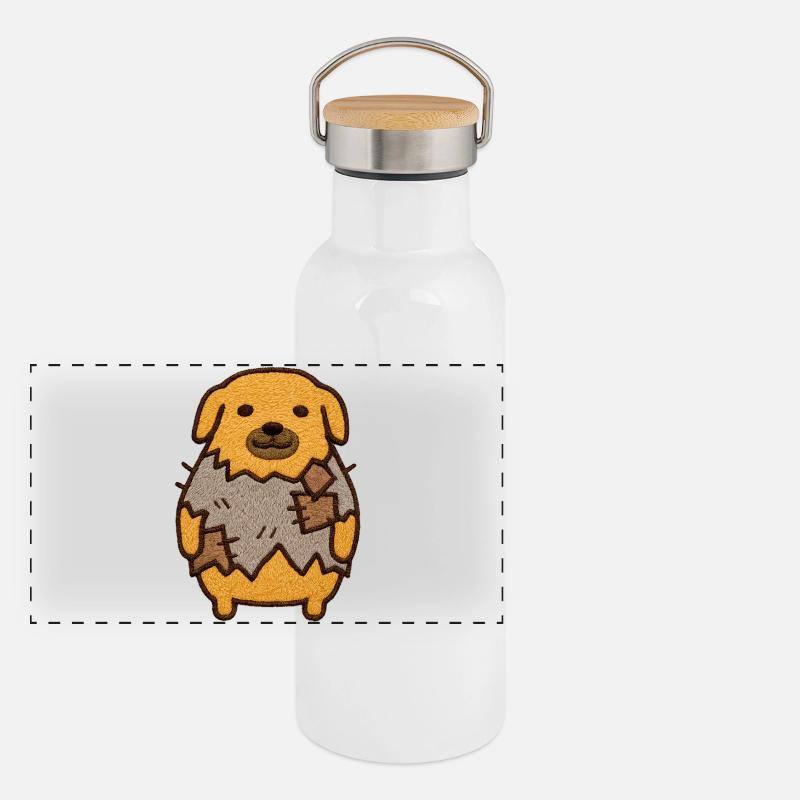Welpe Nudaeng Panorama Thermosflasche mit Bambusdeckel