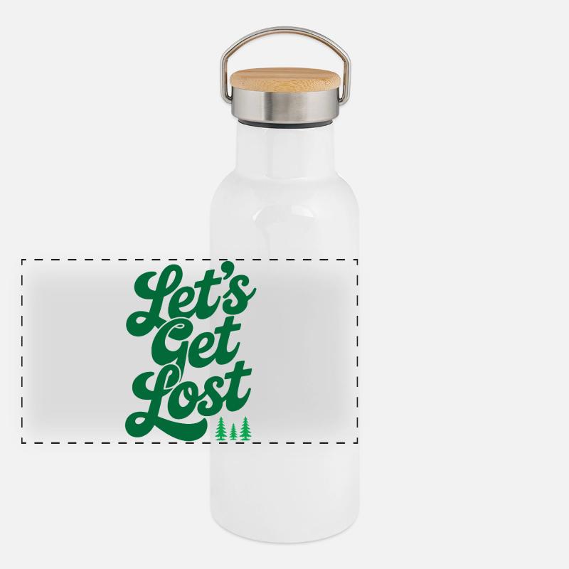 Abenteuer - Let's Get Lost Panorama Thermosflasche mit Bambusdeckel
