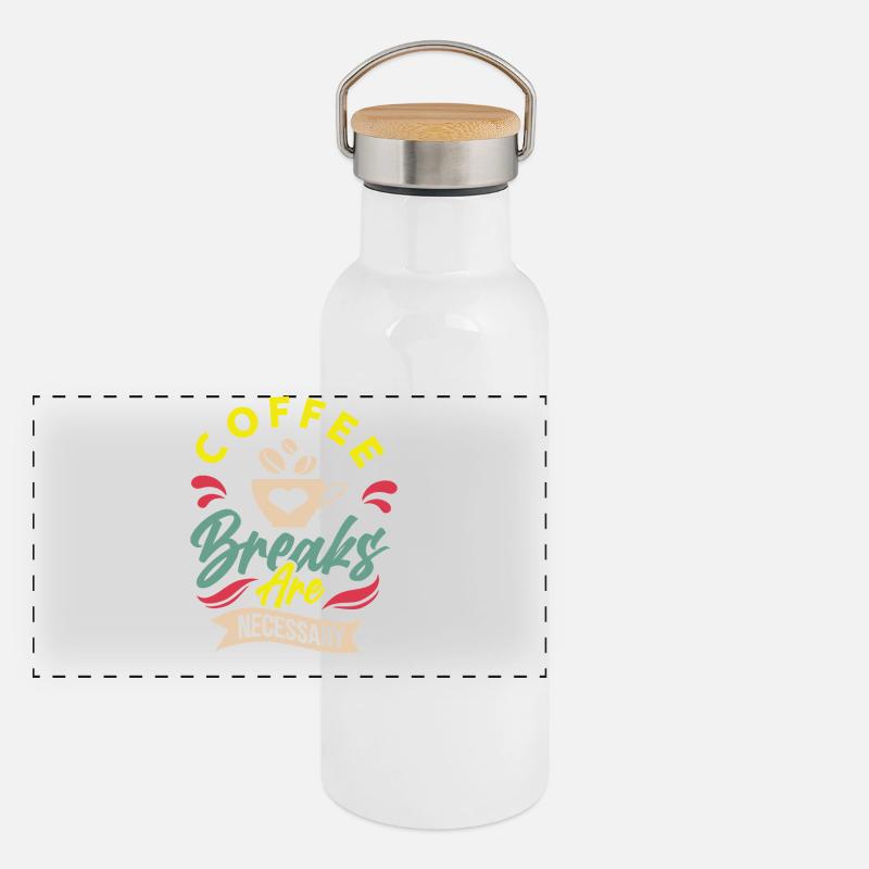 Gourde isotherme avec bouchon en bambou