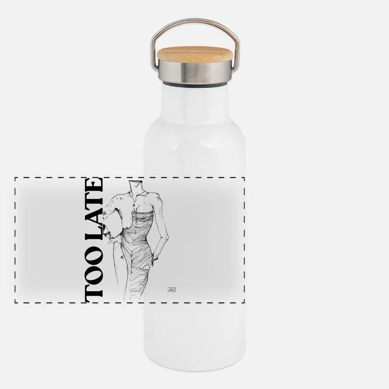 Too late Panoramic Thermal Bottle with Bamboo Lid