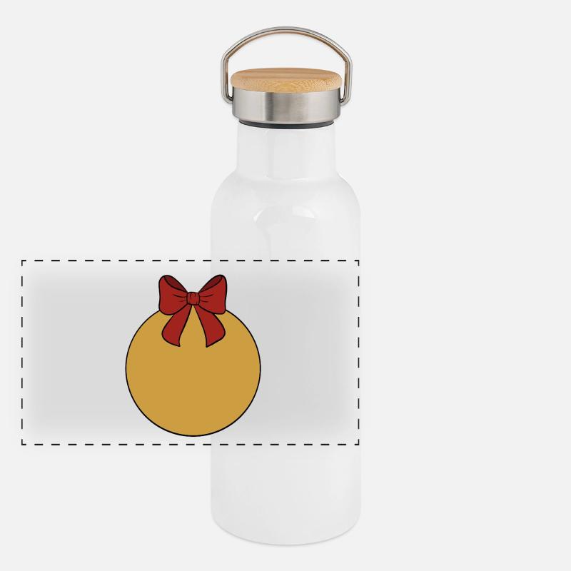 Panorama Thermosflasche mit Bambusdeckel