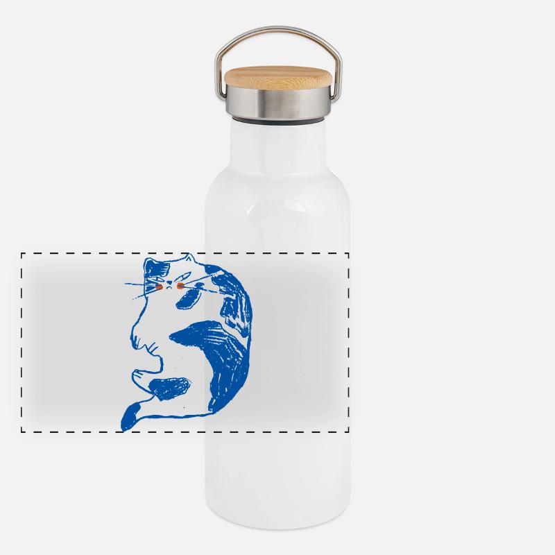 LAUNENHAFT Panorama Thermosflasche mit Bambusdeckel