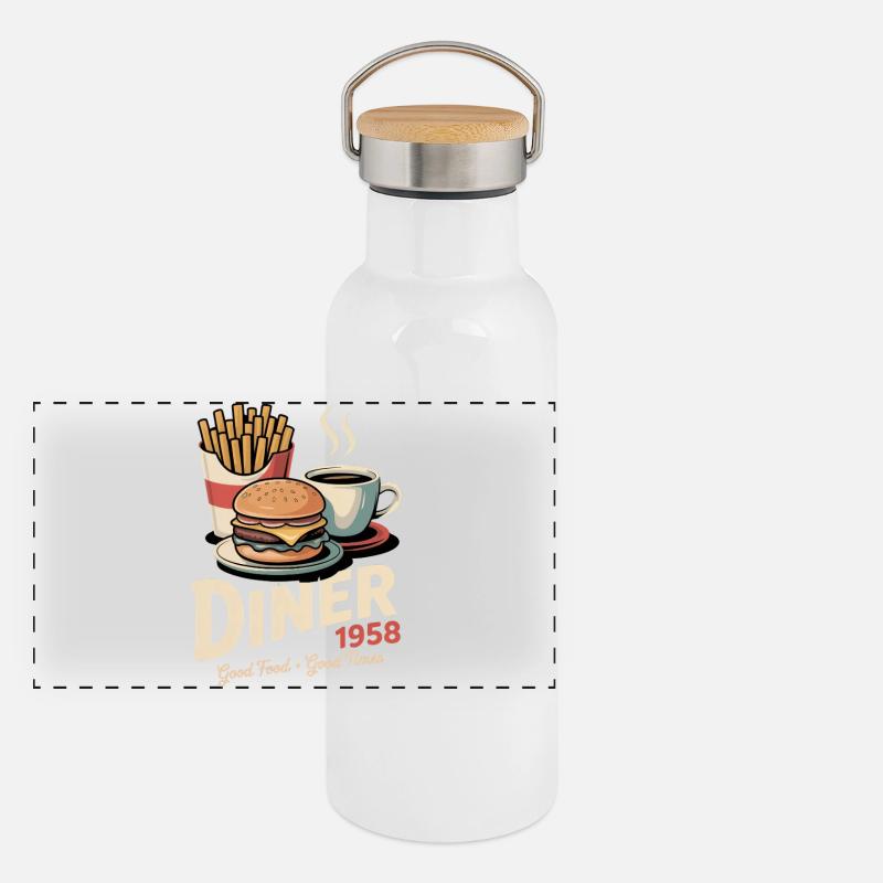 Dinner 1958 Panoramic Thermal Bottle with Bamboo Lid