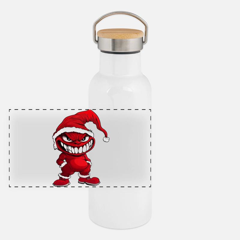 Noël du Diable Gourde isotherme avec bouchon en bambou