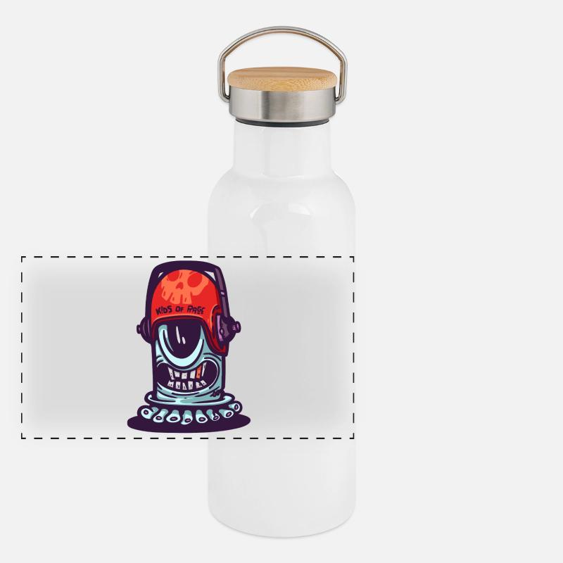 Panorama Thermosflasche mit Bambusdeckel