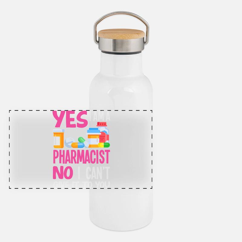 Apotheker Pharmazeutisch-technischer Panorama Thermosflasche mit Bambusdeckel