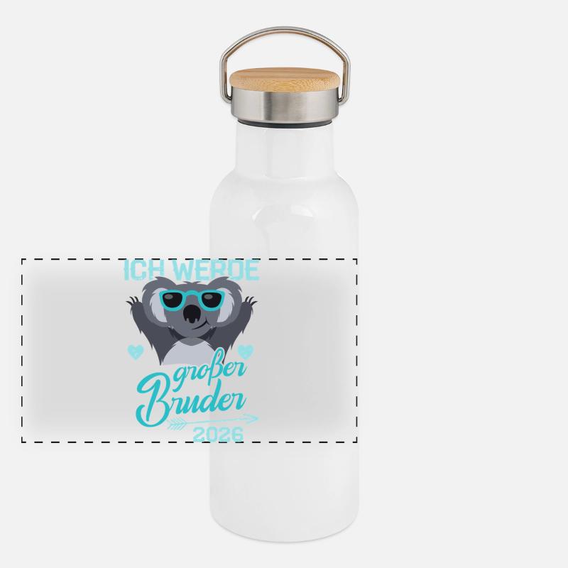 Annonce du bébé grossesse Big Brother 2026 Gourde isotherme avec bouchon en bambou