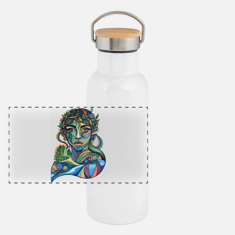 Mère Nature en Mouvement Gourde isotherme avec bouchon en bambou